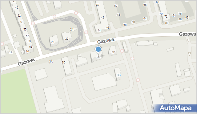 Wrocław, Gazowa, 3E, mapa Wrocławia