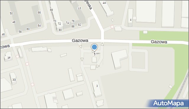 Wrocław, Gazowa, 5, mapa Wrocławia