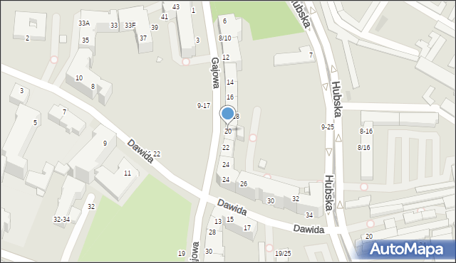 Wrocław, Gajowa, 20, mapa Wrocławia