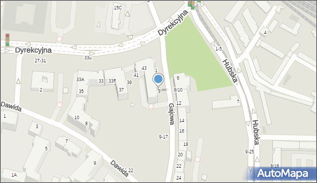 Wrocław, Gajowa, 3, mapa Wrocławia