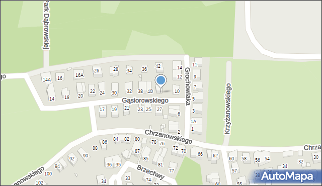 Wrocław, Gąsiorowskiego Wacława, 42, mapa Wrocławia