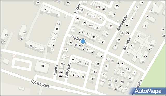 Wrocław, Gądowska, 28, mapa Wrocławia