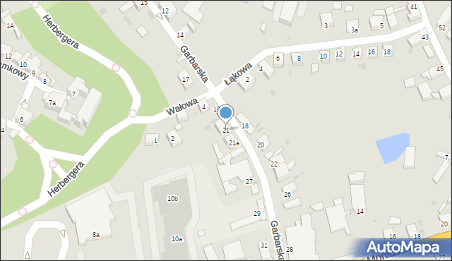 Wschowa, Garbarska, 21, mapa Wschowa