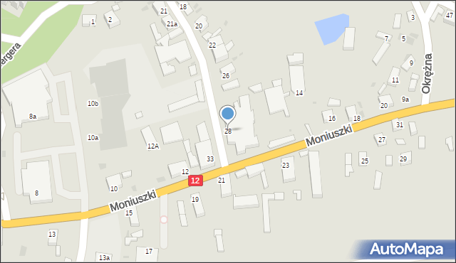 Wschowa, Garbarska, 28, mapa Wschowa