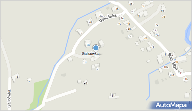 Zakopane, Galicówka, 1, mapa Zakopanego