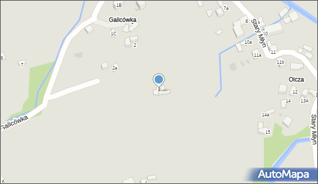 Zakopane, Galicówka, 3a, mapa Zakopanego