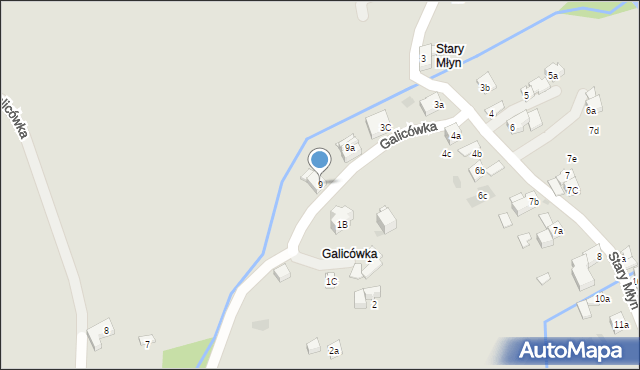 Zakopane, Galicówka, 9, mapa Zakopanego