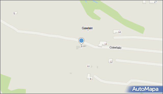 Zakopane, Gawlaki, 7, mapa Zakopanego