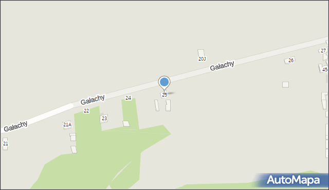 Zakroczym, Gałachy, 25, mapa Zakroczym