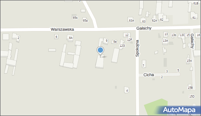 Zakroczym, Gałachy, 9a, mapa Zakroczym