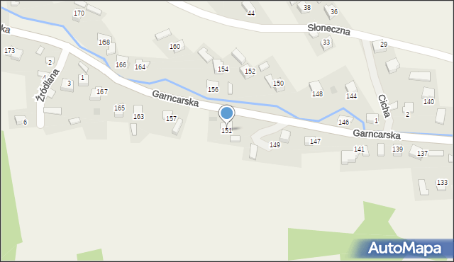 Zalas, Garncarska, 151, mapa Zalas