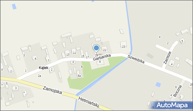 Zamłynie, Garbarska, 19, mapa Zamłynie