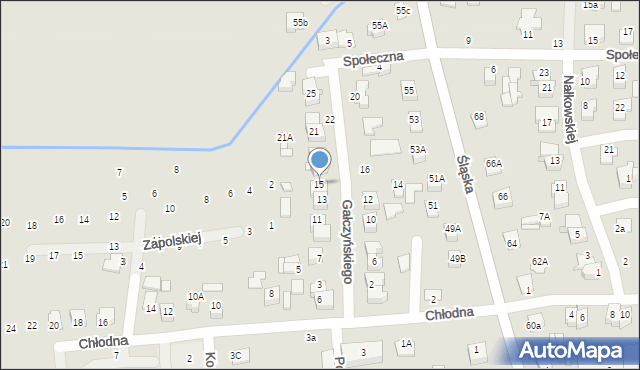 Zamość, Gałczyńskiego Konstantego Ildefonsa, 15, mapa Zamościa