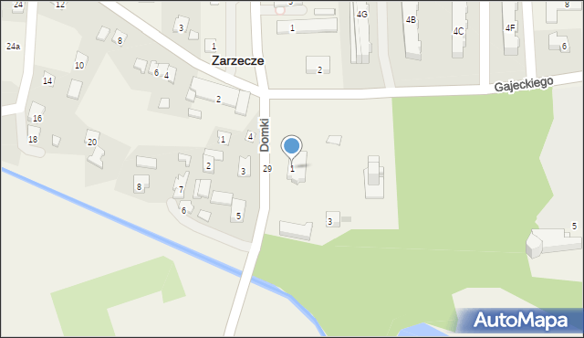 Zarzecze, Gajeckiego Stanisława, ks., 1, mapa Zarzecze