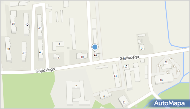 Zarzecze, Gajeckiego Stanisława, ks., 12, mapa Zarzecze