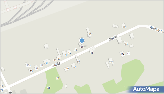 Zawiercie, Gardy Jerzego, 45, mapa Zawiercie
