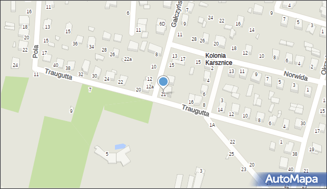 Zduńska Wola, Gałczyńskiego Konstantego Ildefonsa, 21, mapa Zduńska Wola