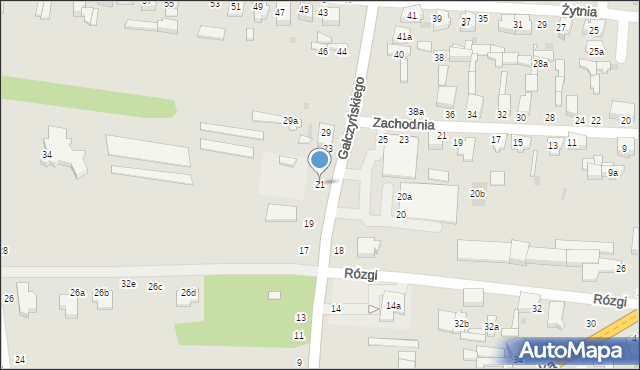 Zgierz, Gałczyńskiego Konstantego Ildefonsa, 21, mapa Zgierz