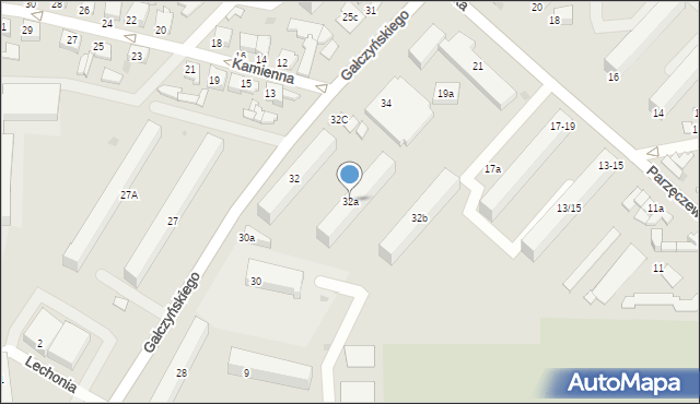 Zgierz, Gałczyńskiego Konstantego Ildefonsa, 32a, mapa Zgierz
