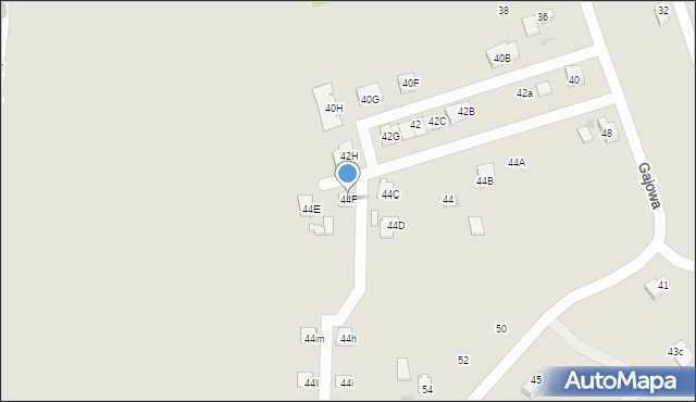 Żory, Gajowa, 44F, mapa Żor