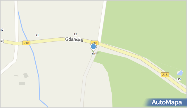 Bieszkowice, Gdańska, 52, mapa Bieszkowice