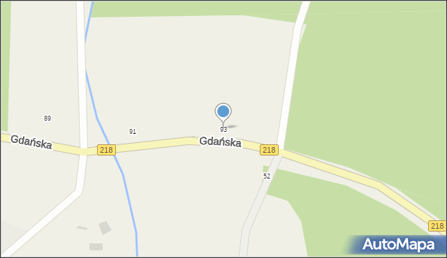 Bieszkowice, Gdańska, 93, mapa Bieszkowice