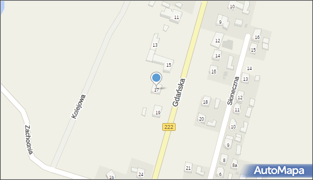 Bobowo, Gdańska, 17, mapa Bobowo