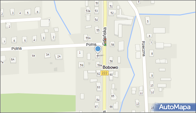 Bobowo, Gdańska, 57, mapa Bobowo