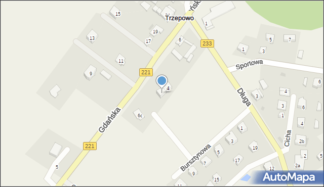 Borowina, Gdańska, 4a, mapa Borowina