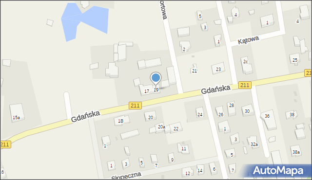 Borowo, Gdańska, 19, mapa Borowo