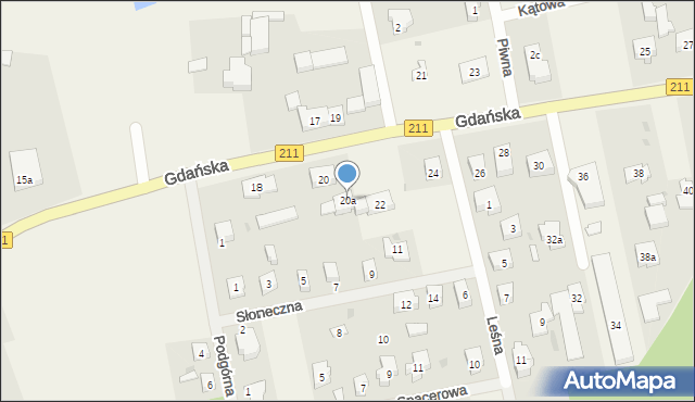 Borowo, Gdańska, 20a, mapa Borowo