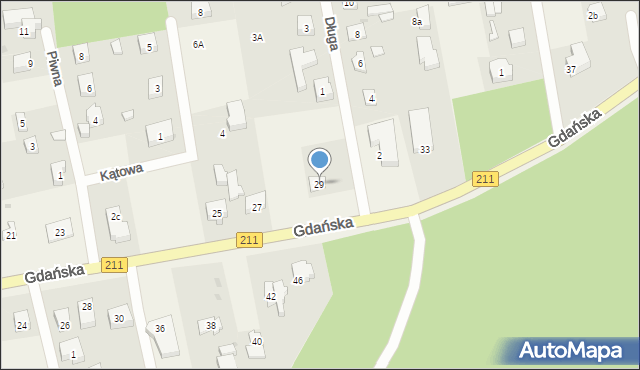 Borowo, Gdańska, 29, mapa Borowo