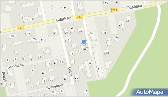 Borowo, Gdańska, 32a, mapa Borowo