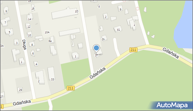 Borowo, Gdańska, 37, mapa Borowo