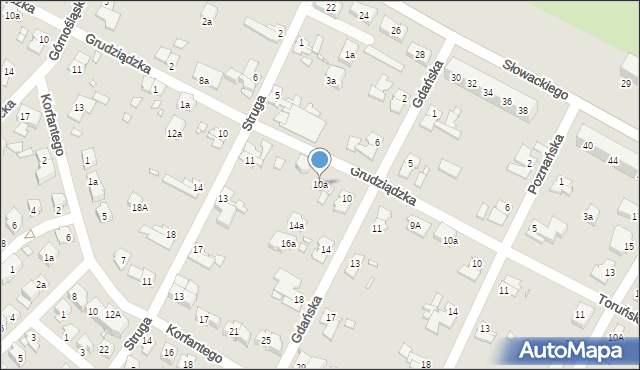 Brzeg, Gdańska, 10a, mapa Brzeg