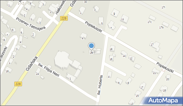 Bytów, Gdańska, 26, mapa Bytów