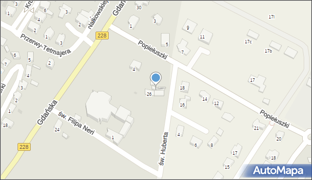 Bytów, Gdańska, 28, mapa Bytów