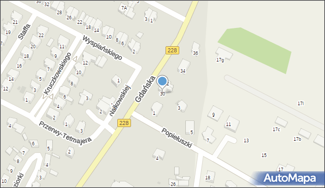 Bytów, Gdańska, 30, mapa Bytów