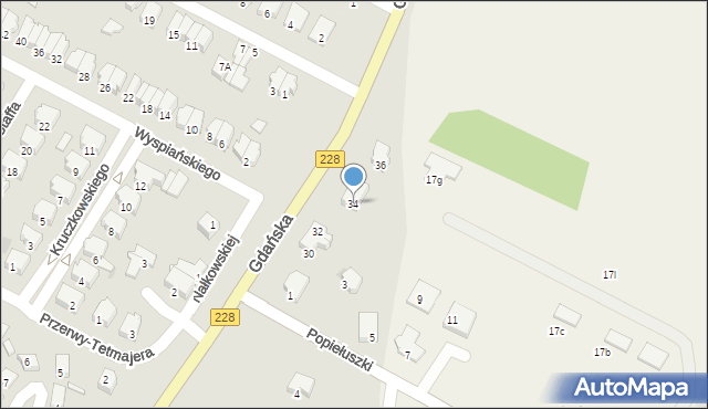 Bytów, Gdańska, 34, mapa Bytów