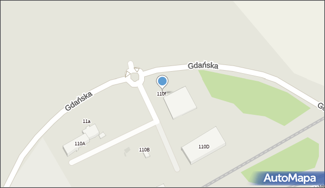 Chojnice, Gdańska, 110f, mapa Chojnic