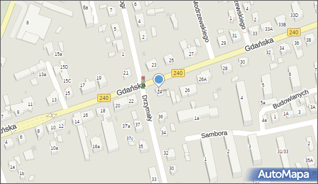 Chojnice, Gdańska, 24, mapa Chojnic