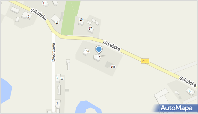 Czarna Dąbrówka, Gdańska, 16, mapa Czarna Dąbrówka