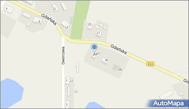 Czarna Dąbrówka, Gdańska, 16A, mapa Czarna Dąbrówka