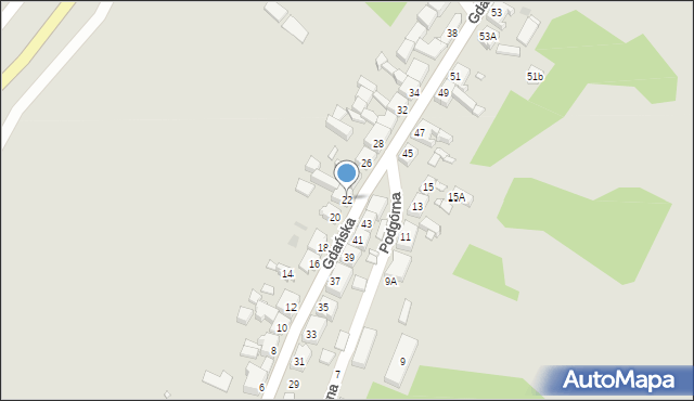 Czarnków, Gdańska, 22, mapa Czarnków