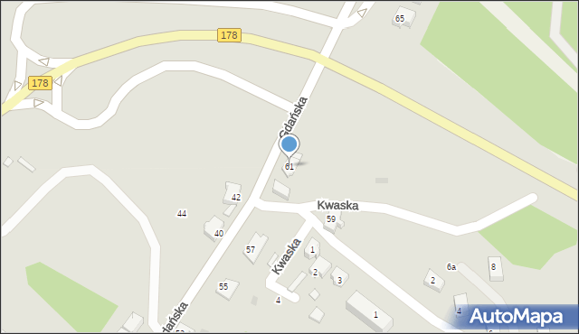 Czarnków, Gdańska, 61, mapa Czarnków