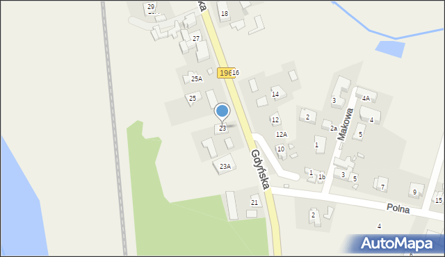 Czerwonak, Gdyńska, 23, mapa Czerwonak