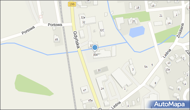 Czerwonak, Gdyńska, 30A, mapa Czerwonak