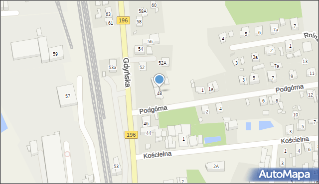 Czerwonak, Gdyńska, 48, mapa Czerwonak