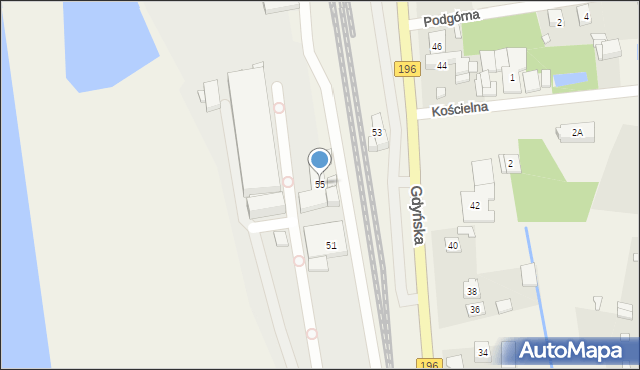 Czerwonak, Gdyńska, 55, mapa Czerwonak