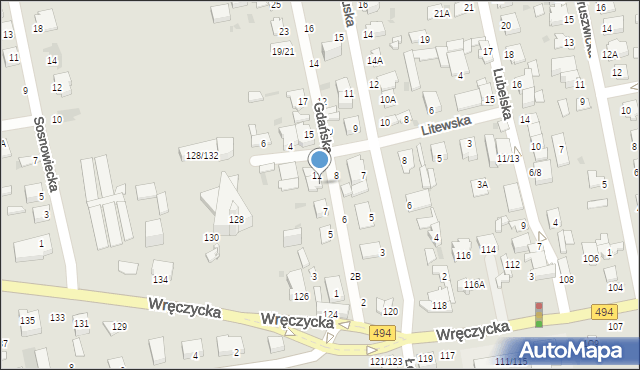 Częstochowa, Gdańska, 9, mapa Częstochowy